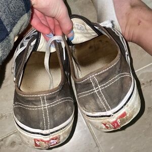 Well-worn Vans with character